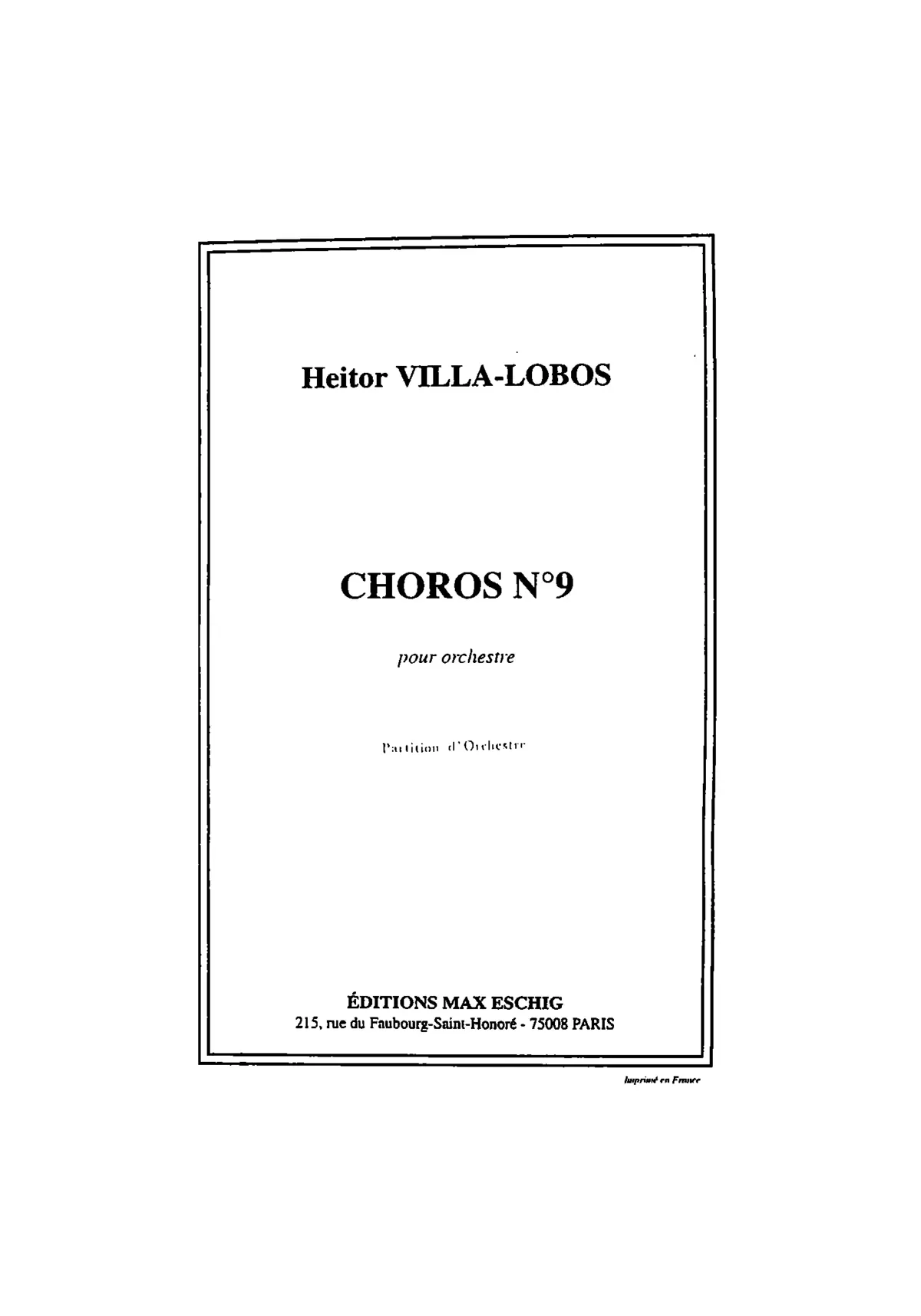 Chôros n. 9 - Page 1