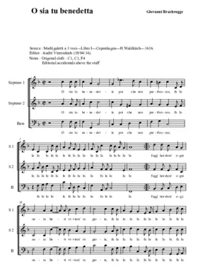 O sia tu benedetta