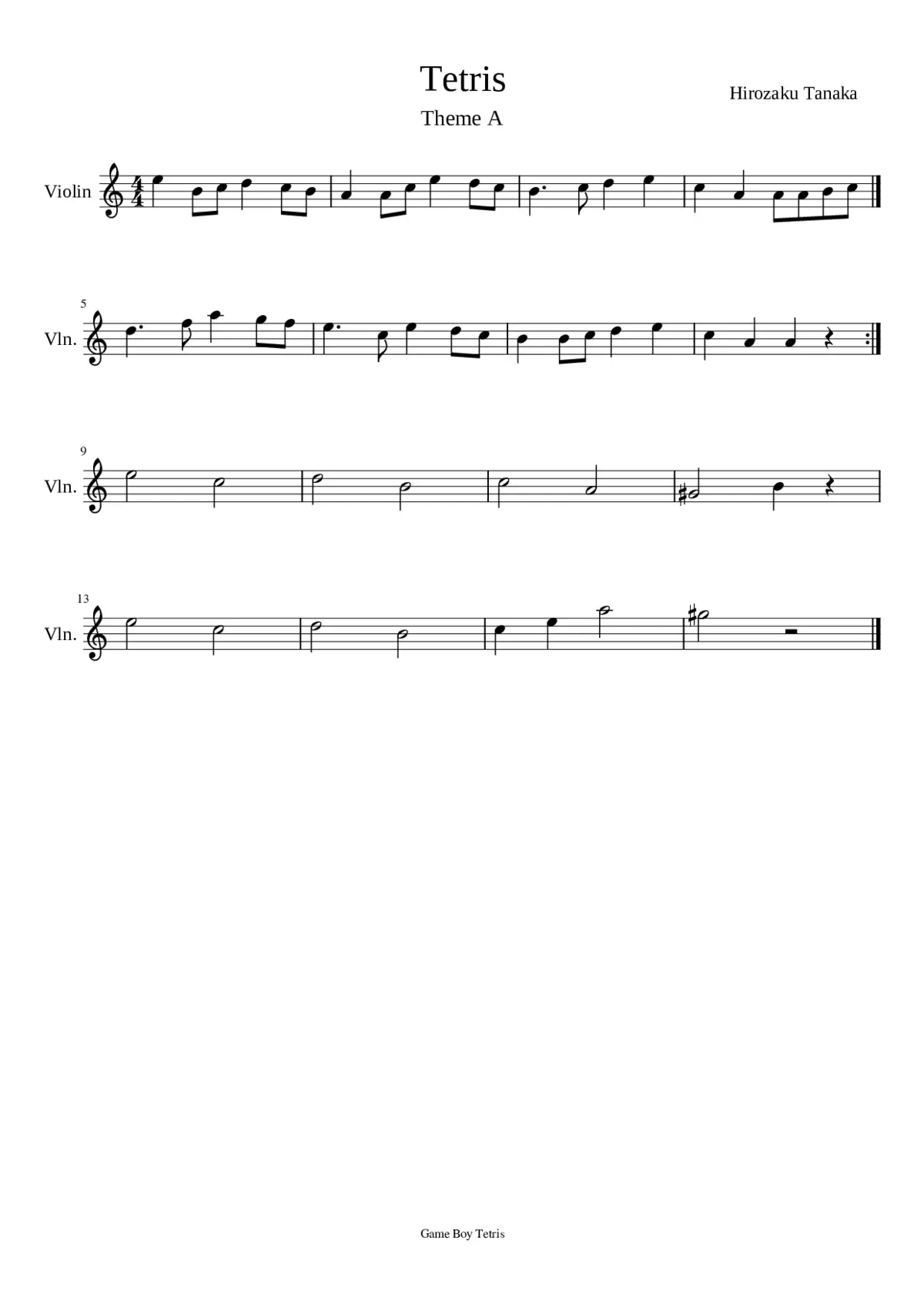 tetris theme - Page 1