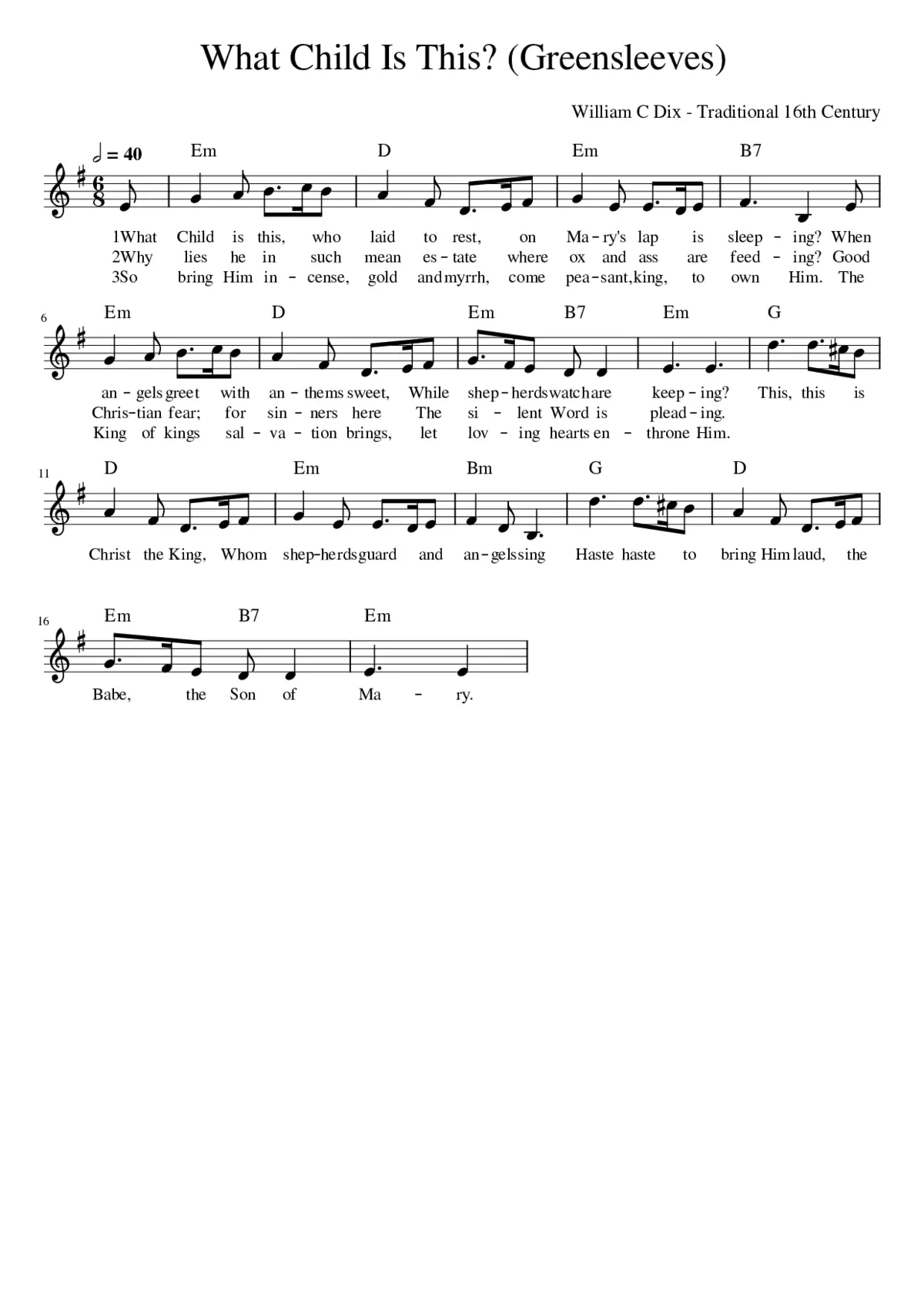 Greensleeves - Page 1