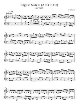 English Suite No.2 in A minor BWV 807