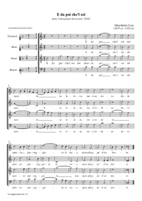 E da poi che'l sol dal monte