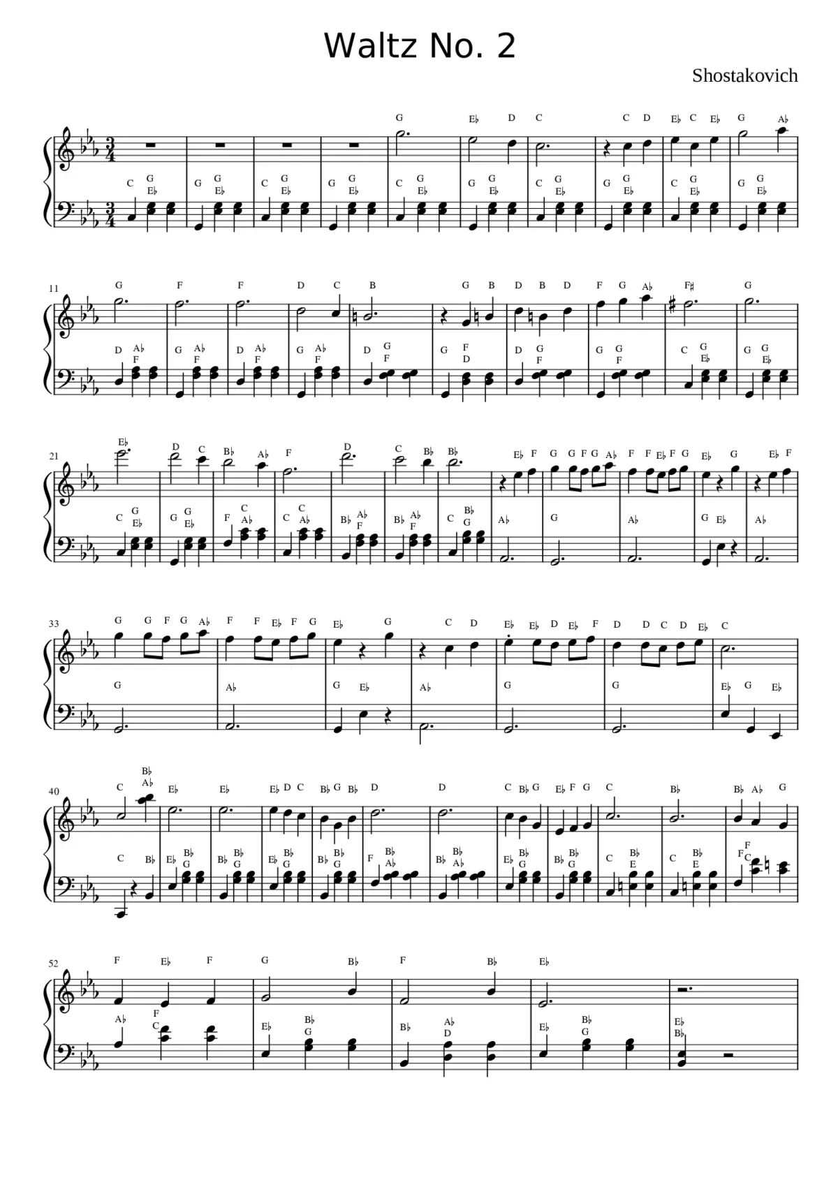 Waltz no. 2 - Page 1