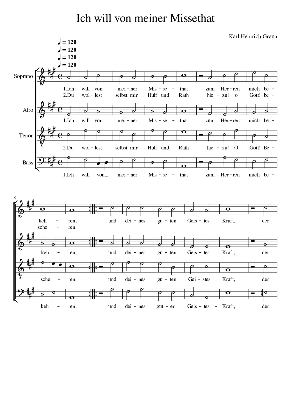 Ich will von meiner Missethat - Page 1