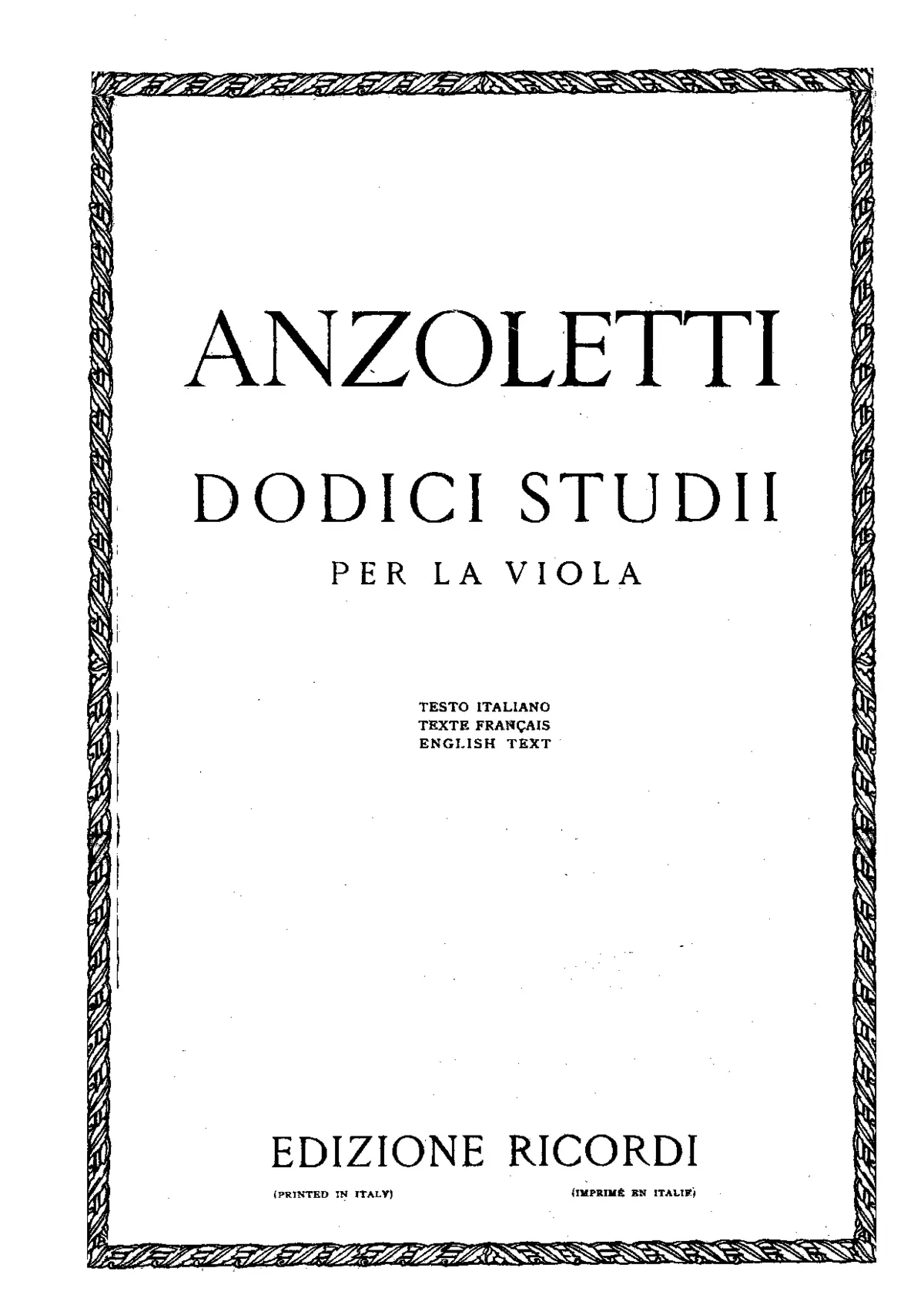 12 Studies for Viola - Page 1