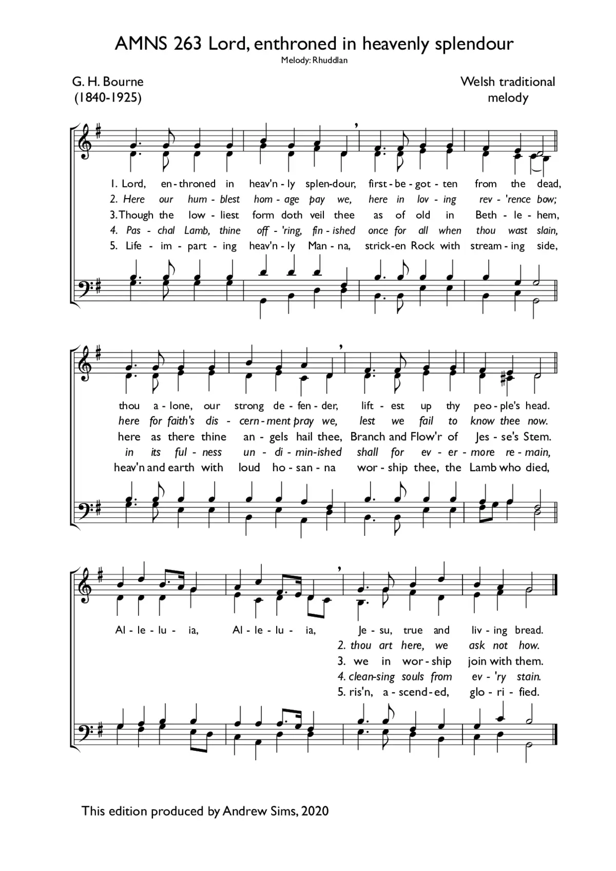 Lord, enthroned in heavenly splendour - Page 1