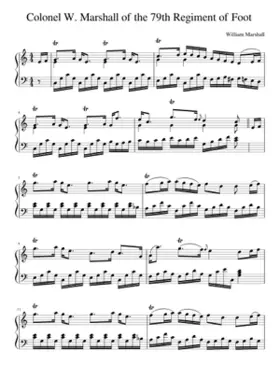 Colonel W. Marshall of the 79th Regiment of Foot