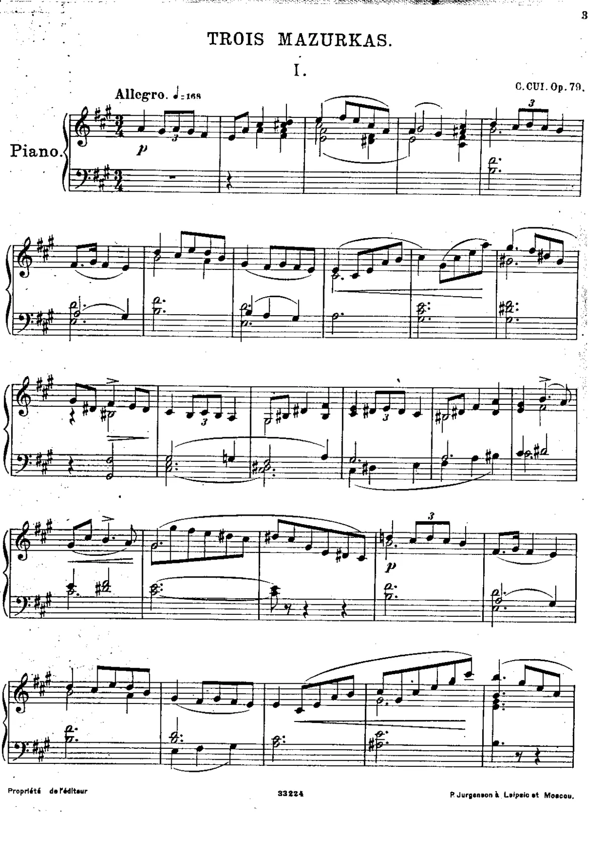 3 Mazurkas - Page 1