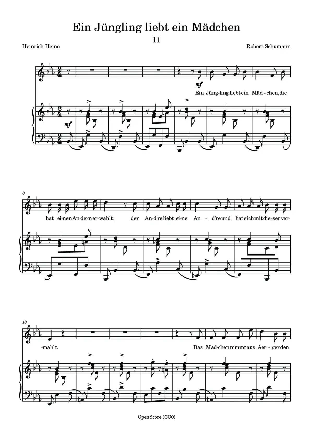 Ein Jüngling liebt ein Mädchen - Page 1