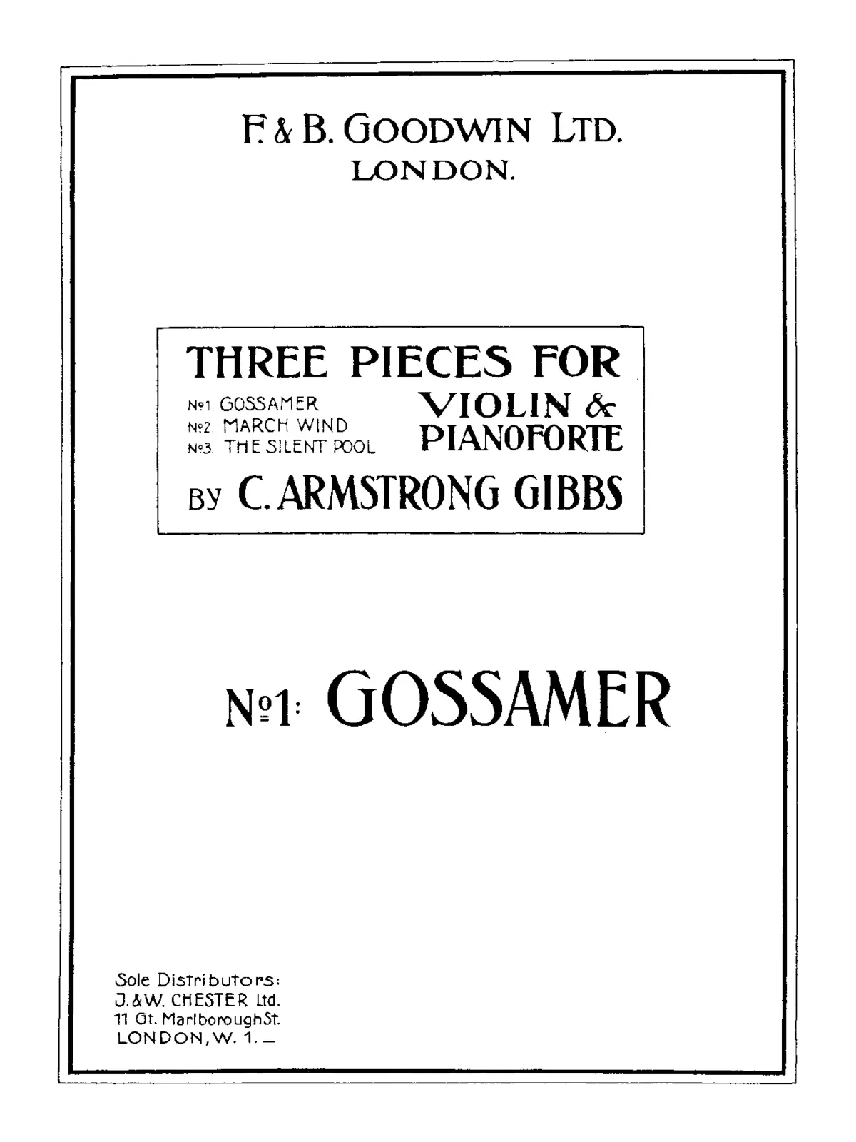 Three Pieces for Violin and Piano - Page 1
