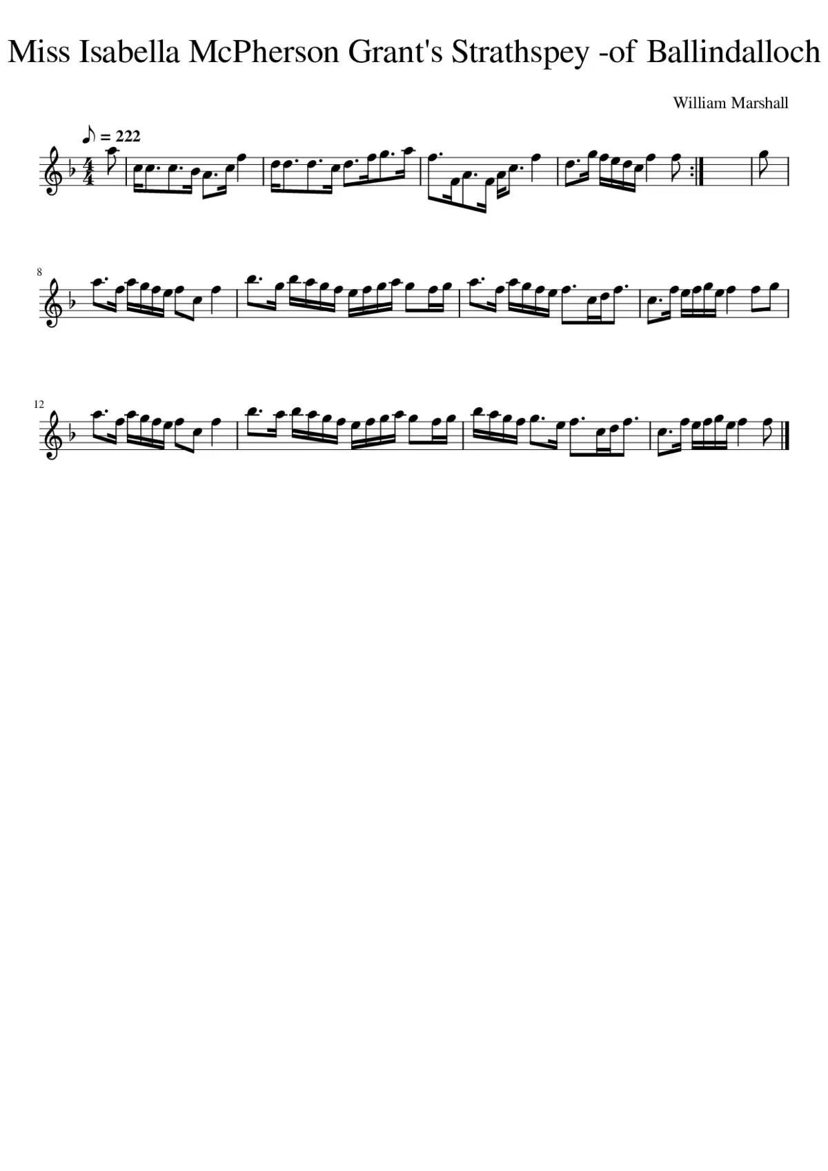 Miss Isabella McPherson Grant's Strathspey -of Ballindalloch - Page 1