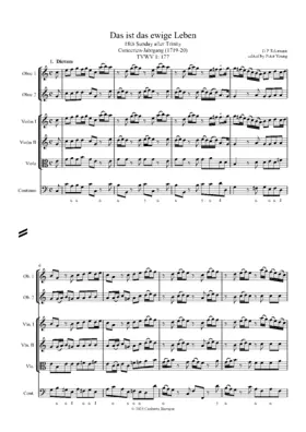 Das ist das ewige Leben, TWV 1:177