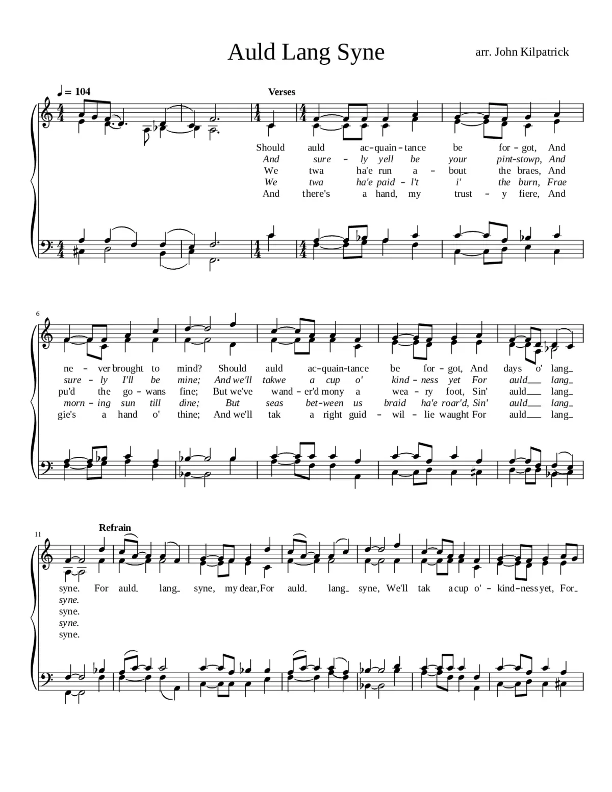 auld lang syne - Page 1