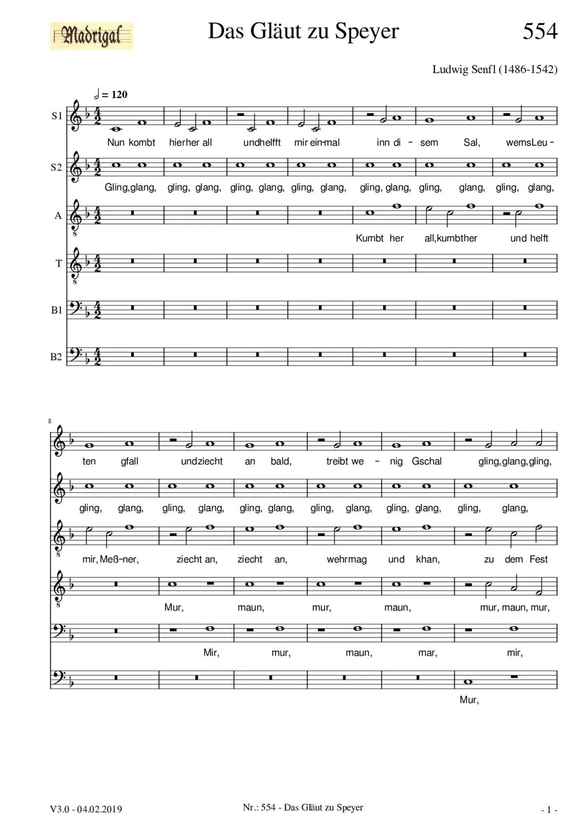 Das Glaut zu Speyer - Page 1