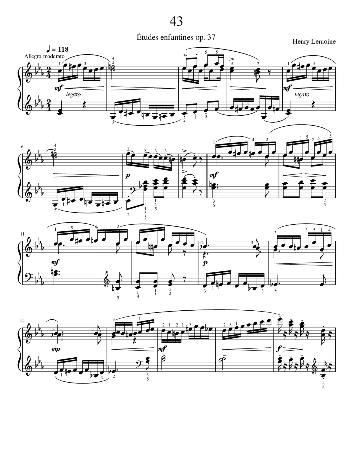 Études enfantines Op.37 - Page 1