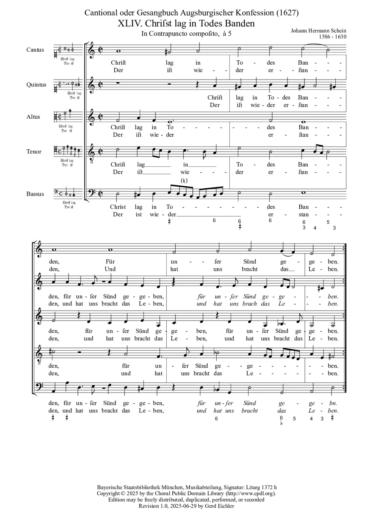 Christ lag in Todesbanden, à 5 - Page 1