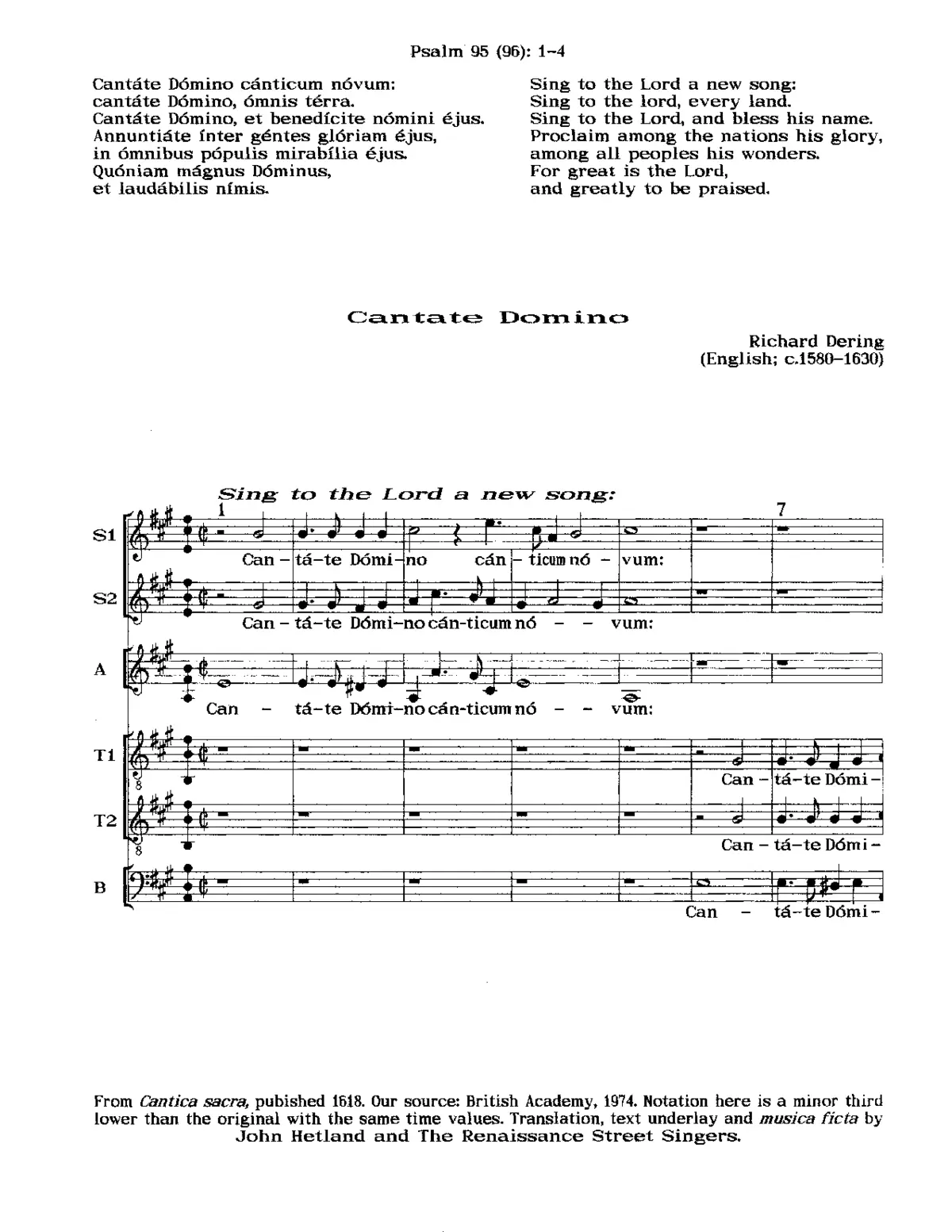 Cantate Domino canticum novum - Page 1