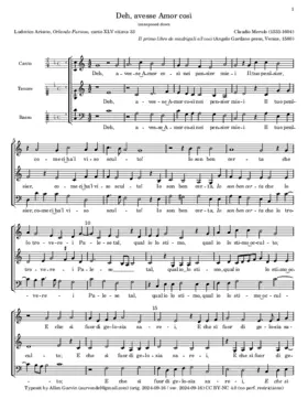 Deh, avesse Amor così