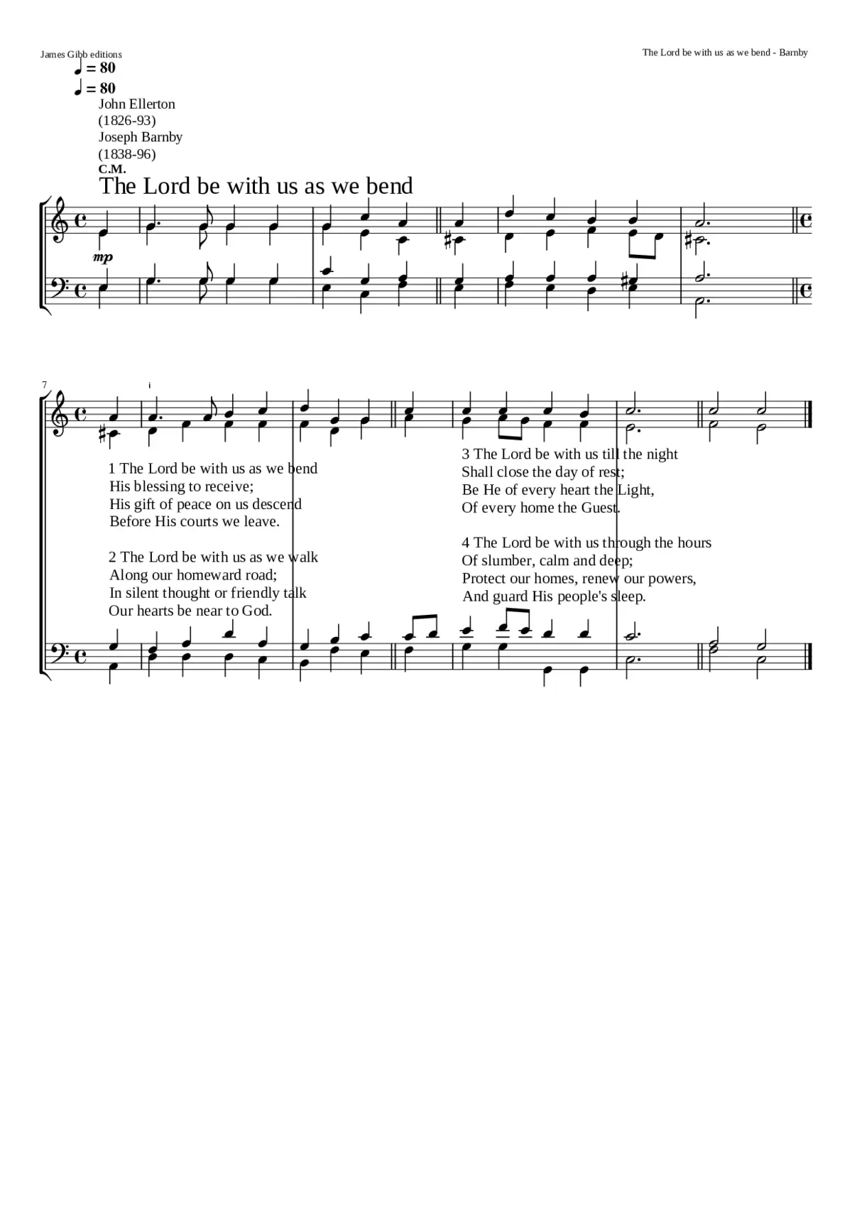 The Lord be with us as we bend - Page 1