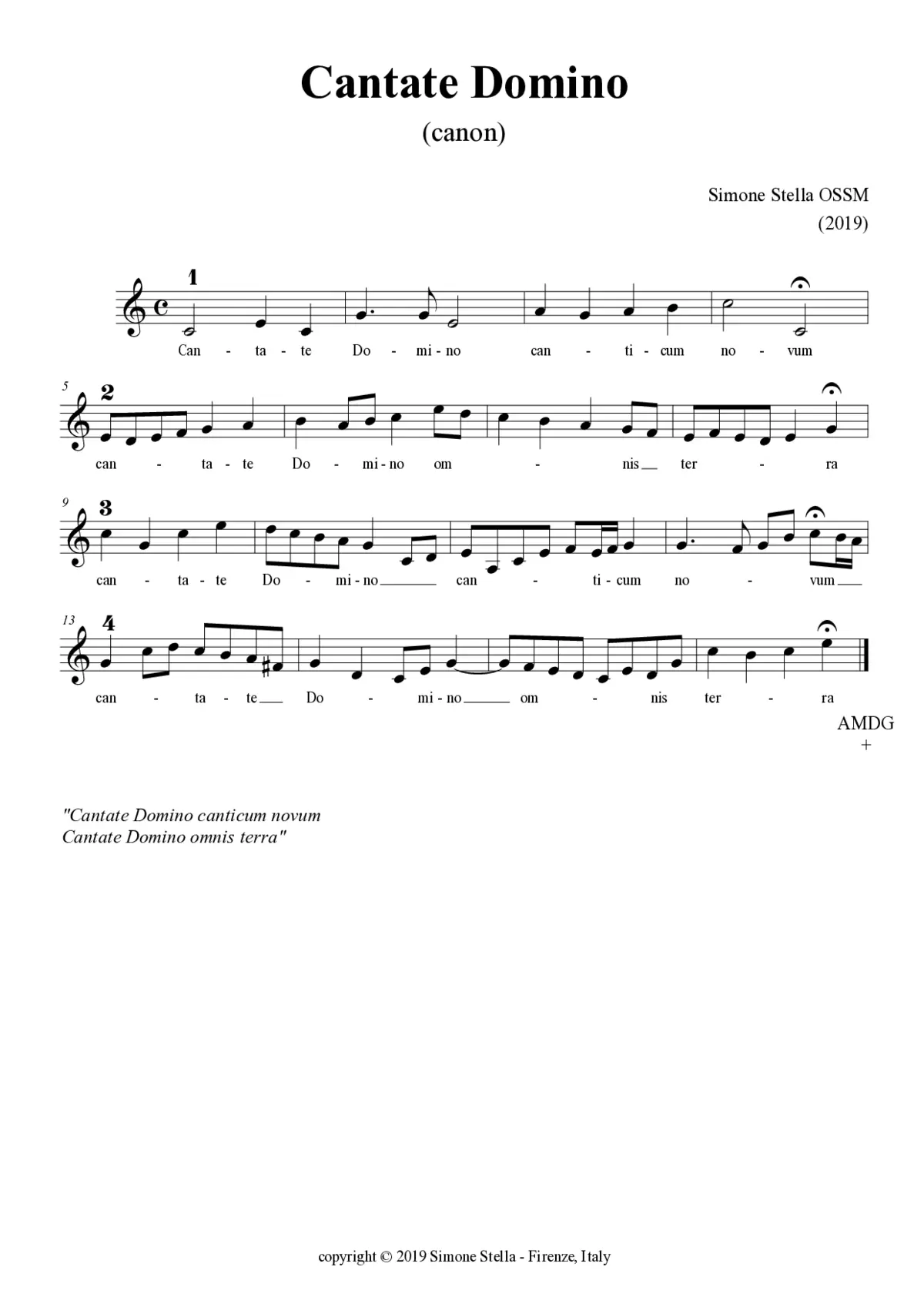 Cantate Domino (canon) - Page 1