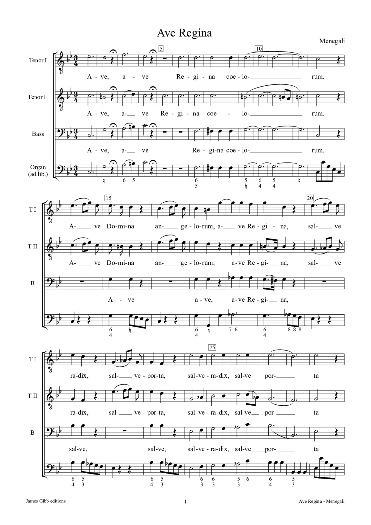 Ave Regina - Page 1