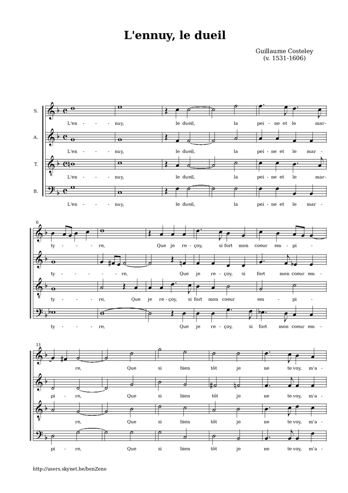 L'ennuy, le dueil - Page 1