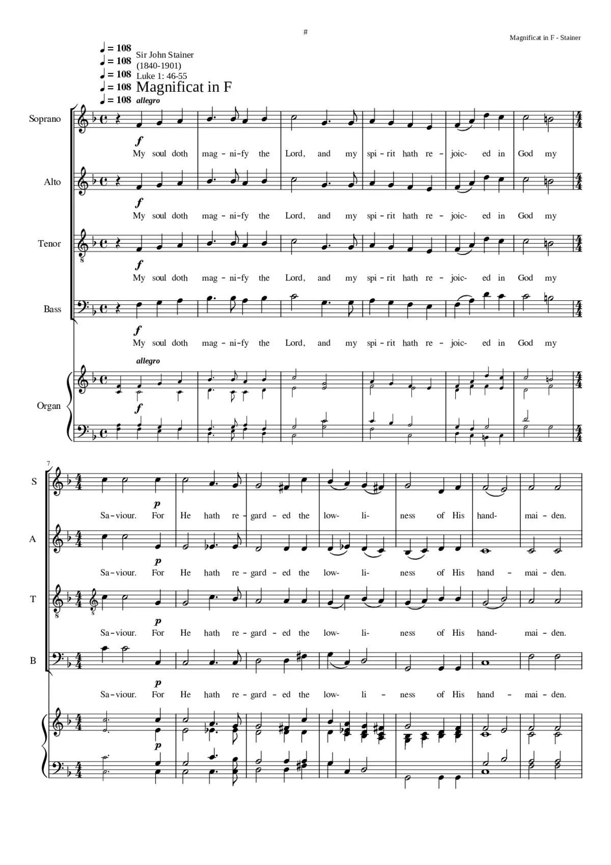 Magnificat in F - Page 1