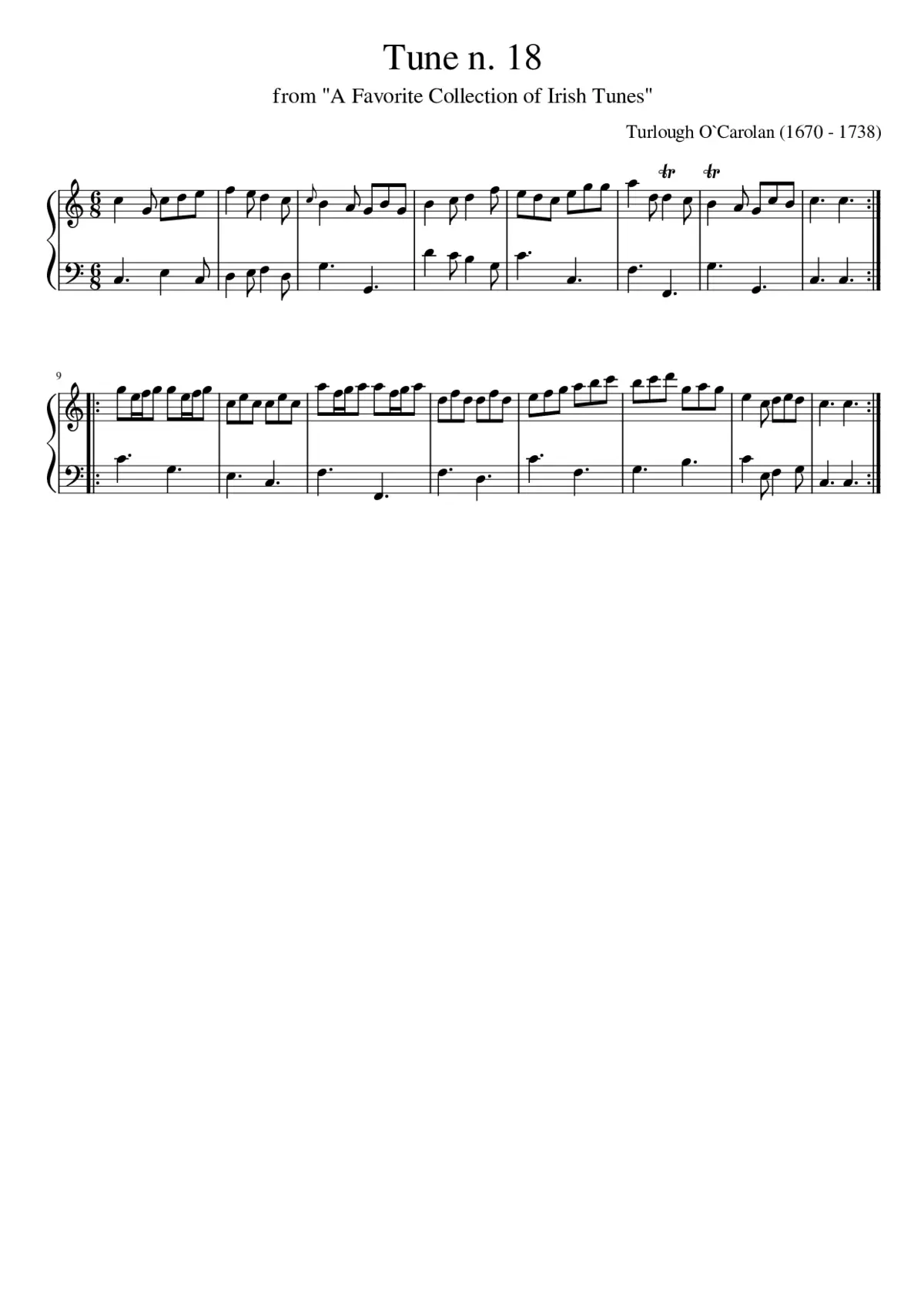 A Favorite Collection of Irish Tunes - Page 1