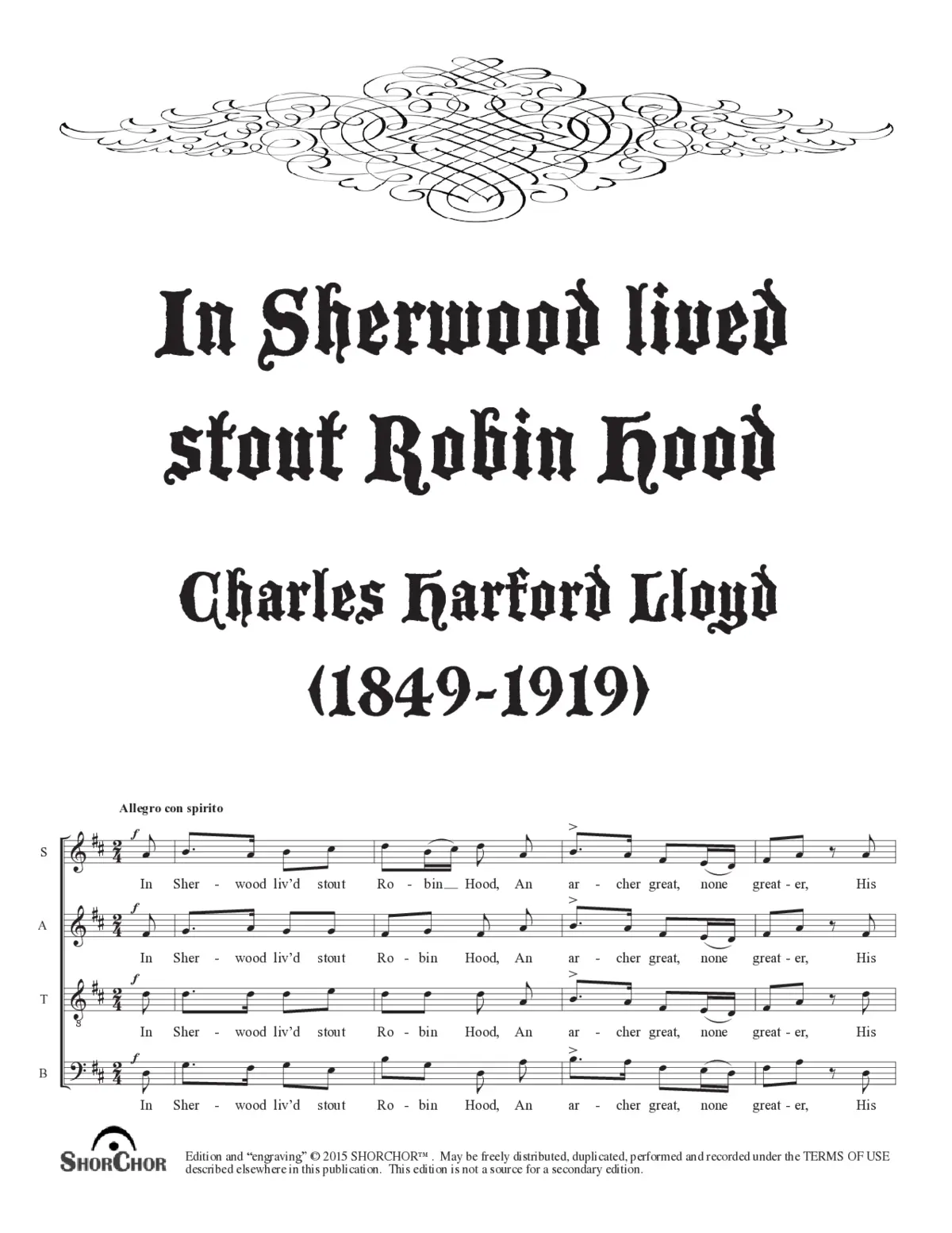 In Sherwood lived stout Robin Hood - Page 1