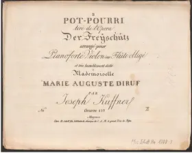 Potpourri sur des motifs de l'Opéra "Der Freischütz" No.3