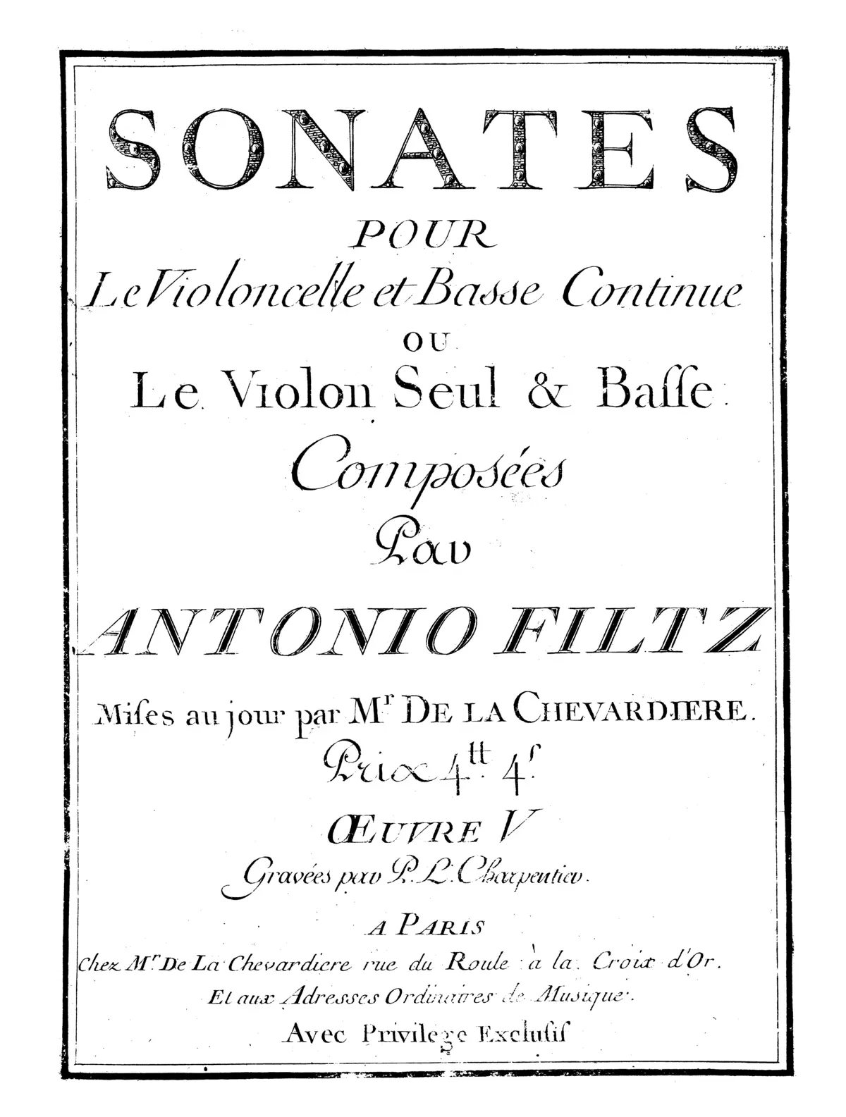 3 Sonatas for Cello and Continuo, Op.5 - Page 1