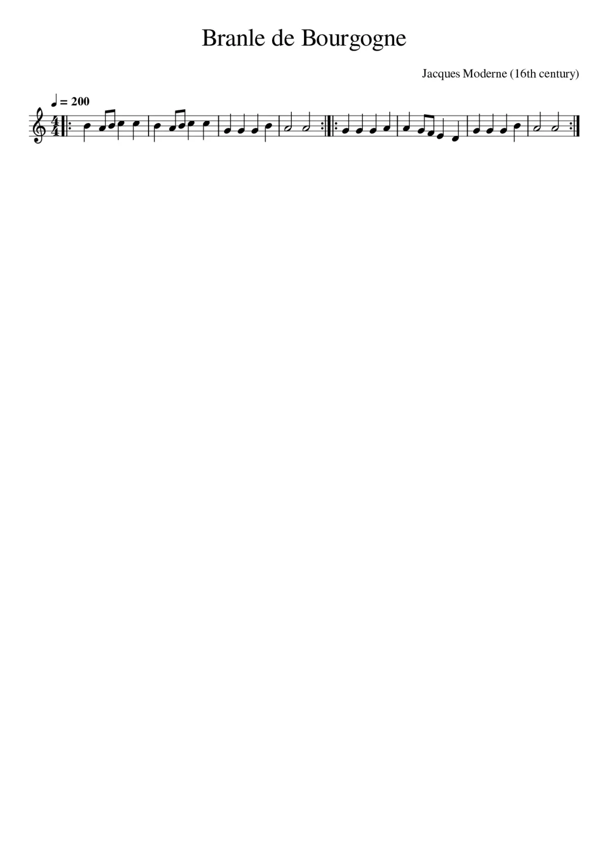 Branle de Bourgogne - Page 1