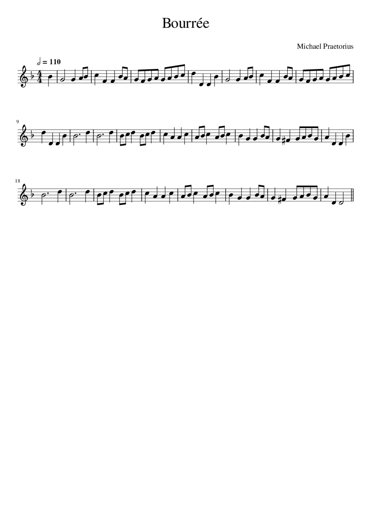 Bourrée - Page 1