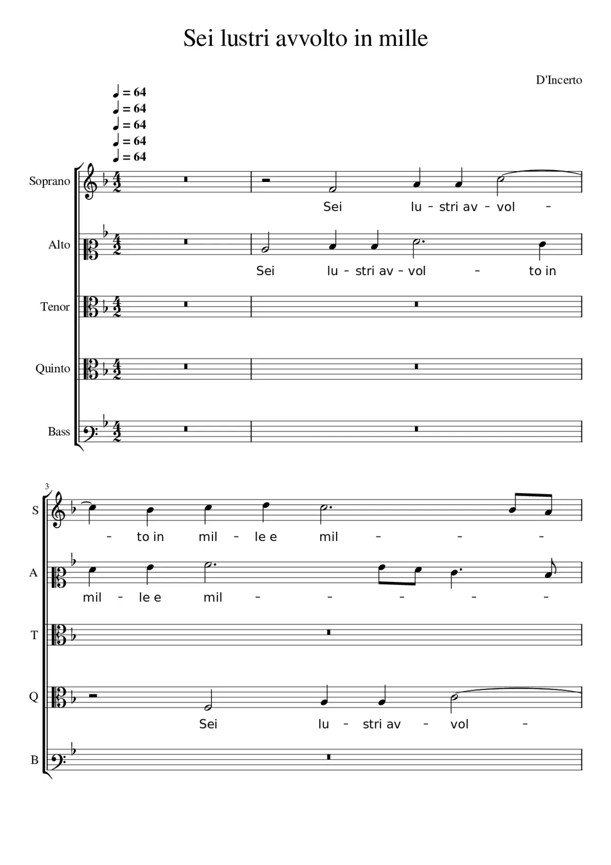 Sei lustri avvolto in mille - Page 1