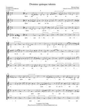 Domine quinque talenta