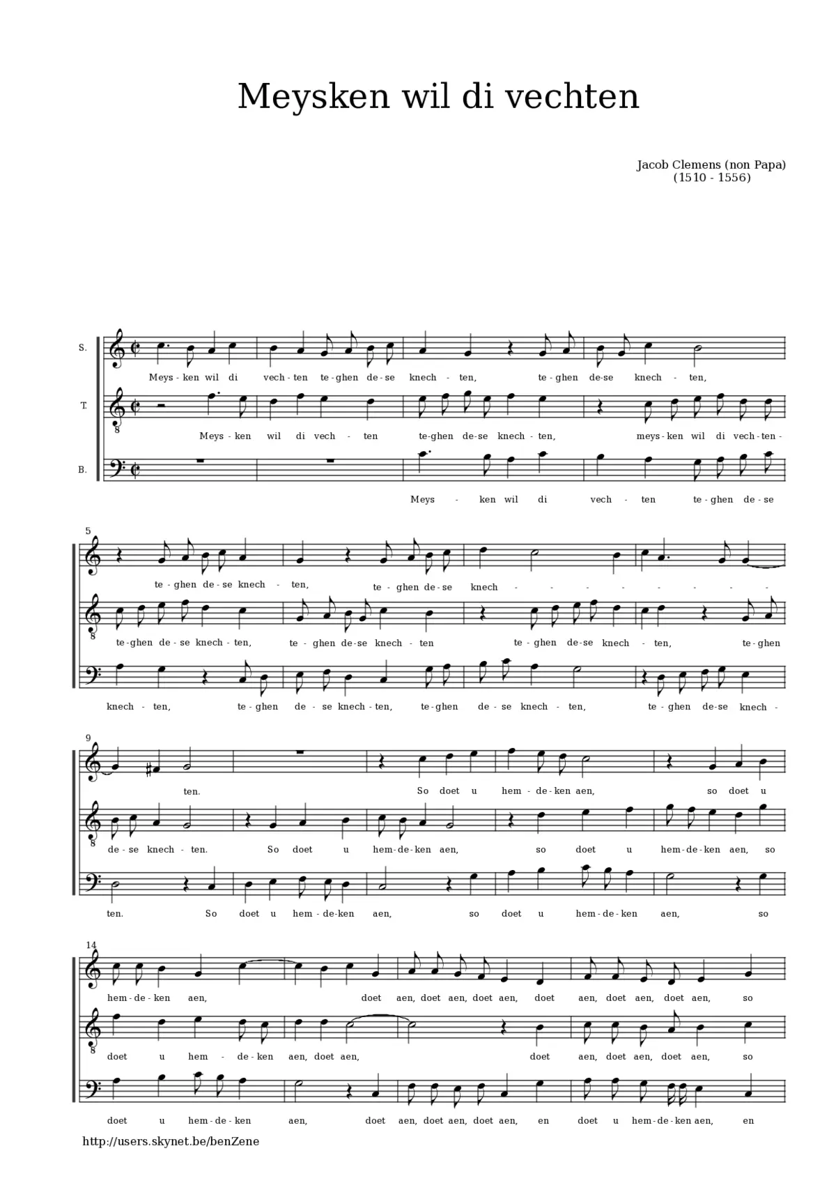 Meysken wil di vechten - Page 1