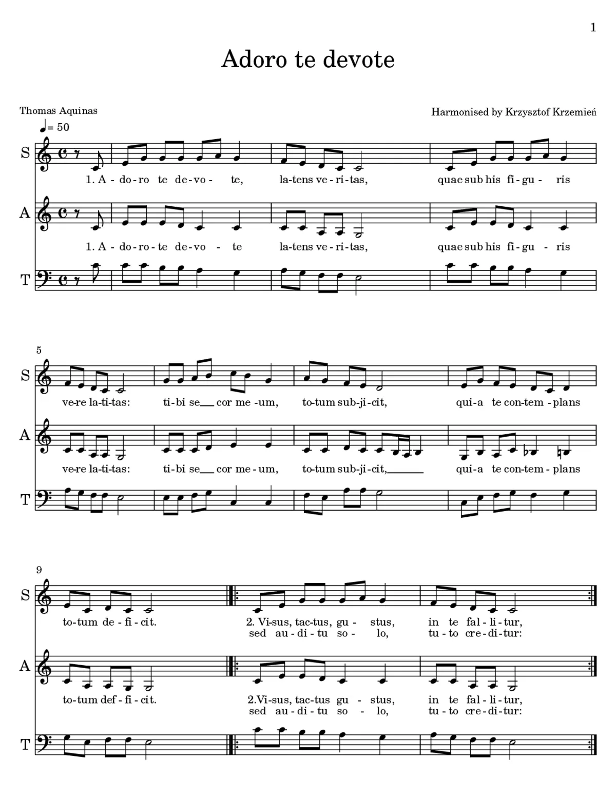 Adoro te devote - Page 1