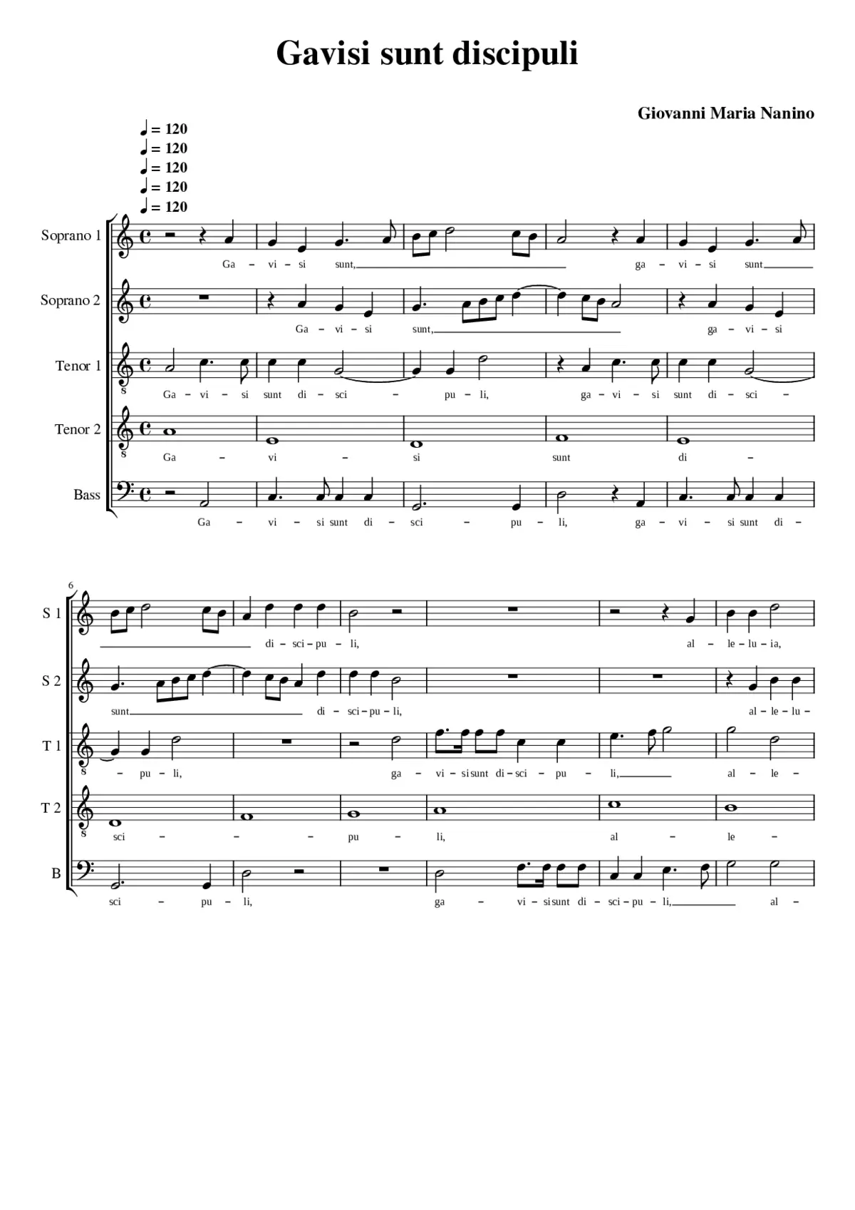 Gavisi sunt discipuli - Page 1