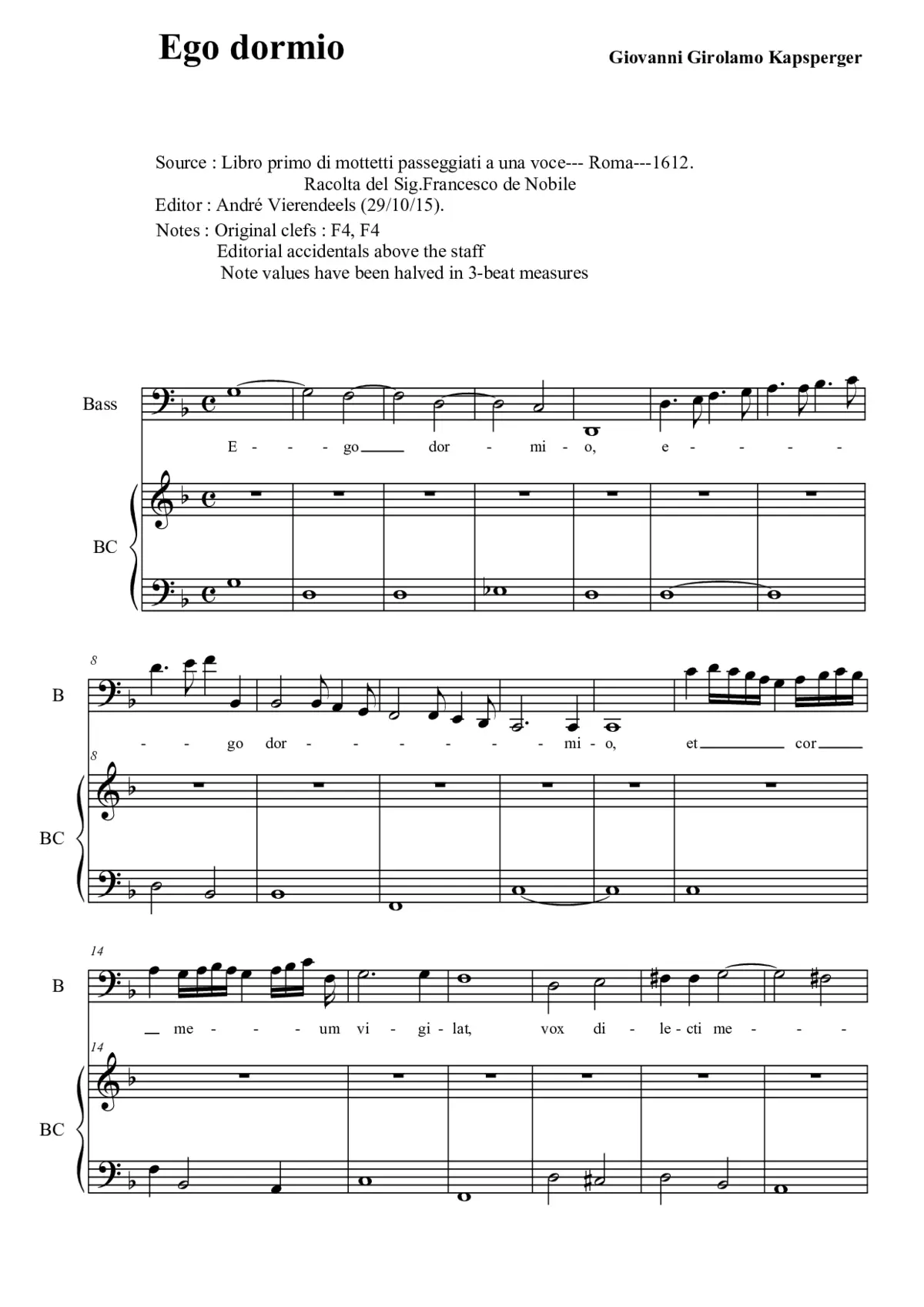 Ego dormio - Page 1