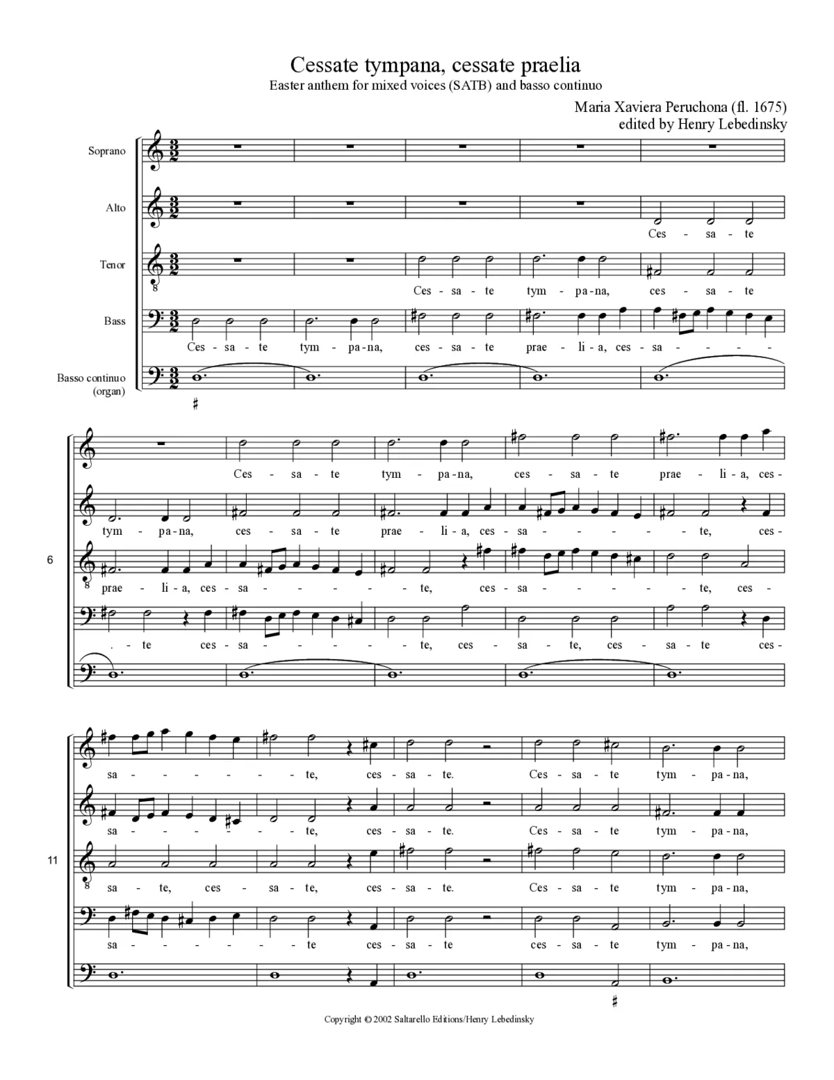 Cessate tympana, cessate praelia - Page 1