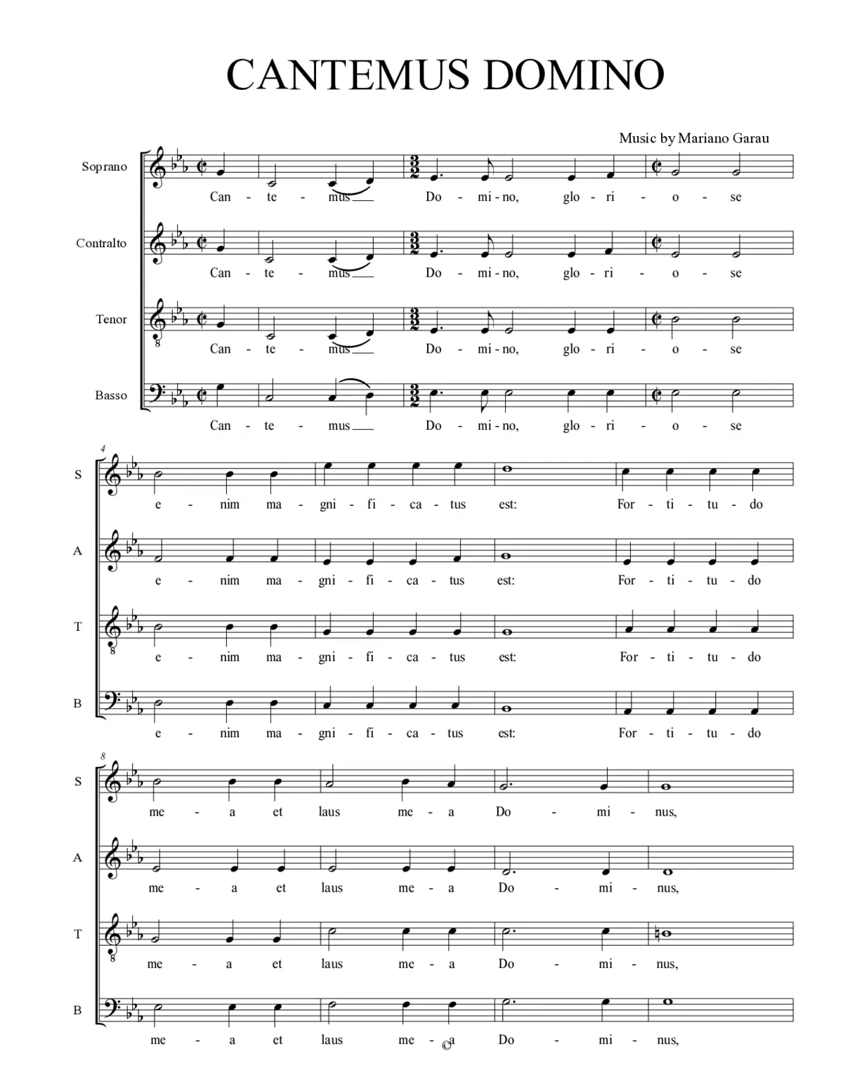 Cantemus Domino - Page 1