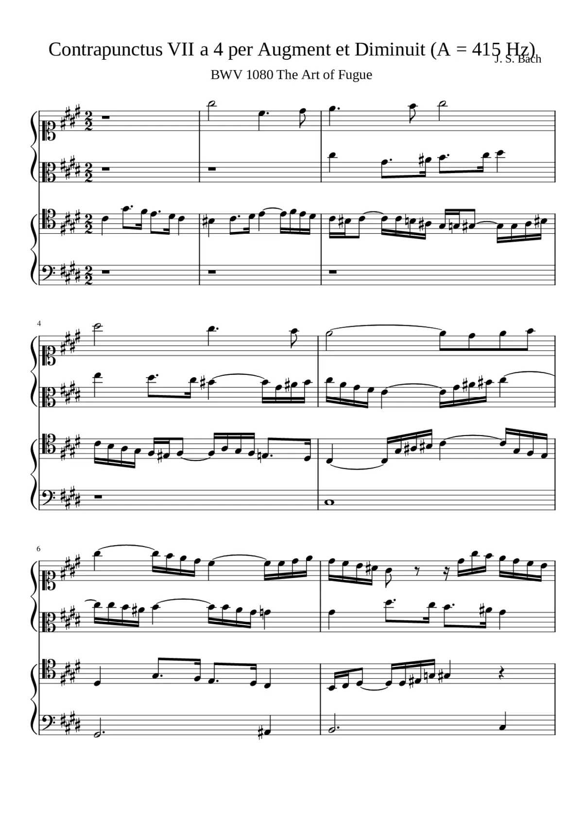 Die Kunst der Fuge BWV 1080 - Page 1