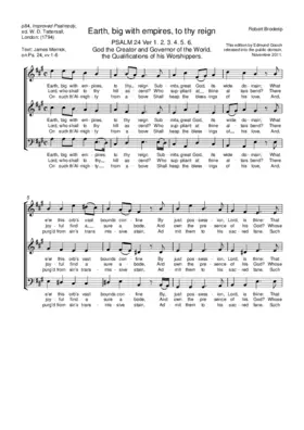 Earth, big with empires, to thy reign