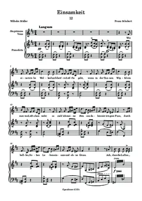 Einsamkeit (Urspruengliche Fassung)