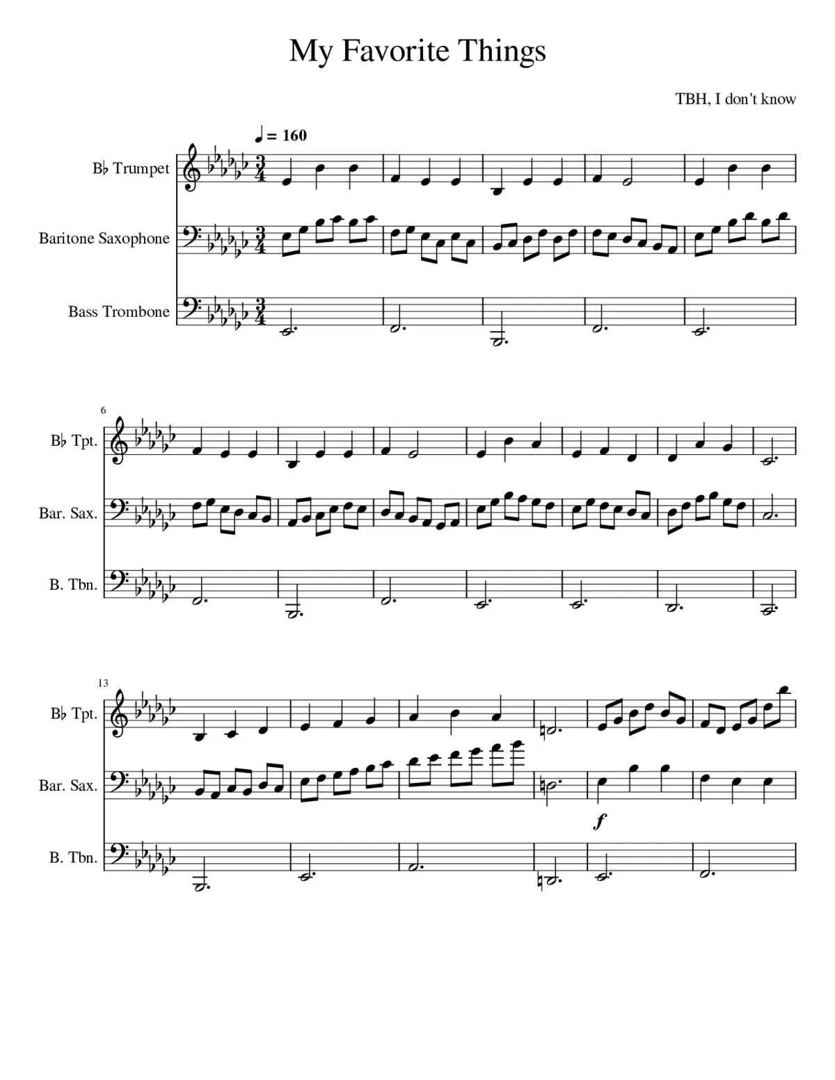 My Favorite Things (from The Sound of Music) - Page 1