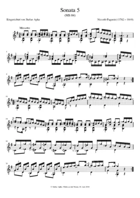 Guitar Sonata in G major