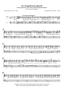 Se i languidi miei sguardi