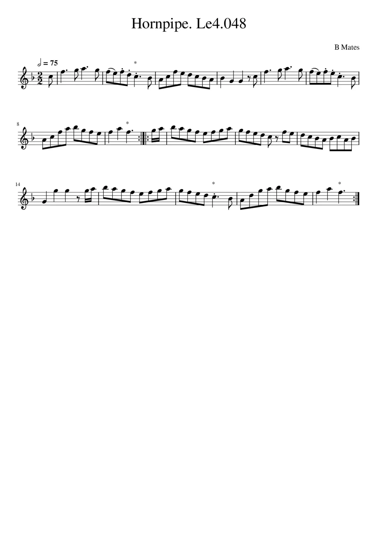 Hornpipe. Le4.048 - Page 1