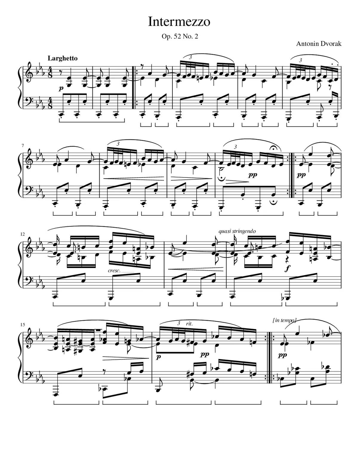 Intermezzo Op. 52 No. 2 - Page 1