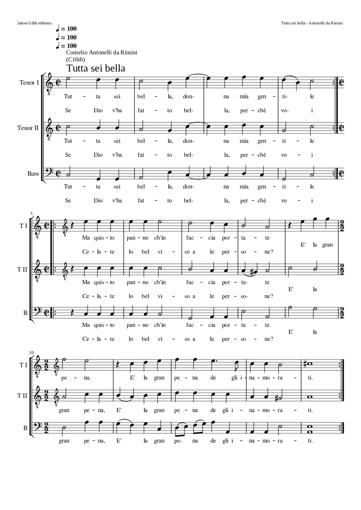 Tutta sei bella - Page 1